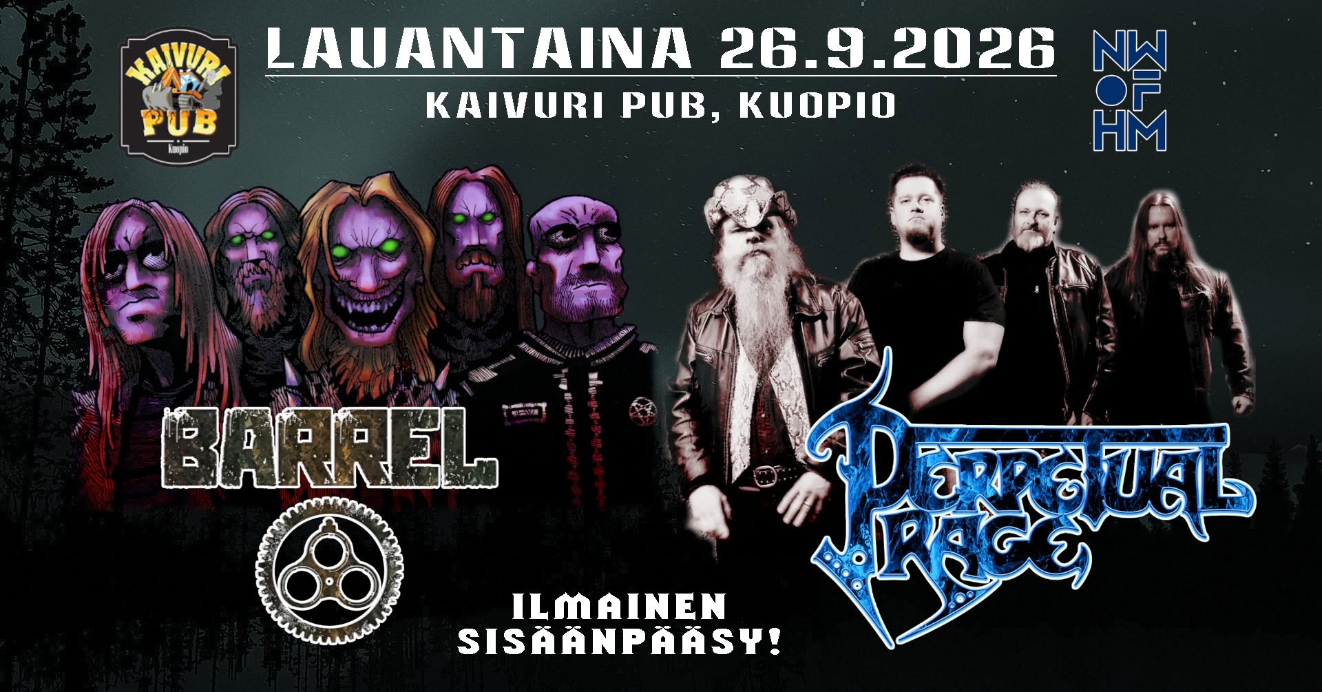 New Wave Of Finnish Heavy Metal Night – Barrel & Perpetual Rage